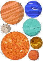 make your own solar system pack image of various planets